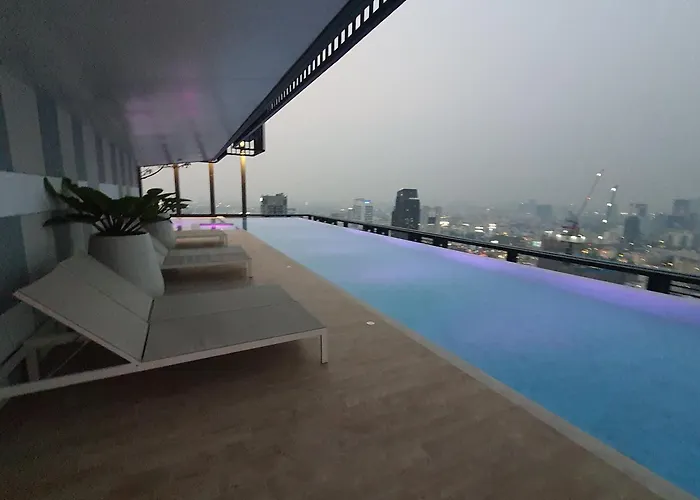 1 Point 5 Bedroom Heated Jacuzzi Infinity Pool Kitchen 10 Min To Bts Phaya Thai No Noise Pollution Apartamento *